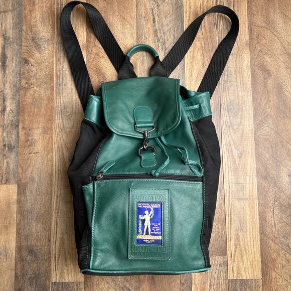 Vintage Coach x Atlanta 1996 Olympics Limited Edition Backpack Green‎ 6475 - Picture 1 of 12